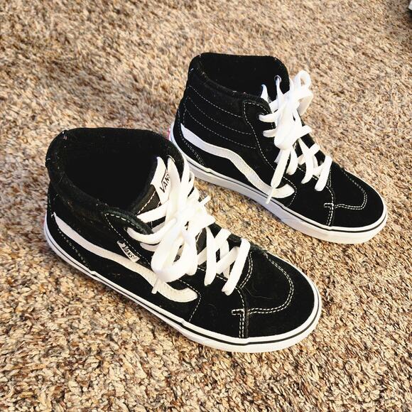 Vans SK8-Hi Black White Classic High Top Sneakers Youth 3 / Women's 4.5 - Picture 2 of 8